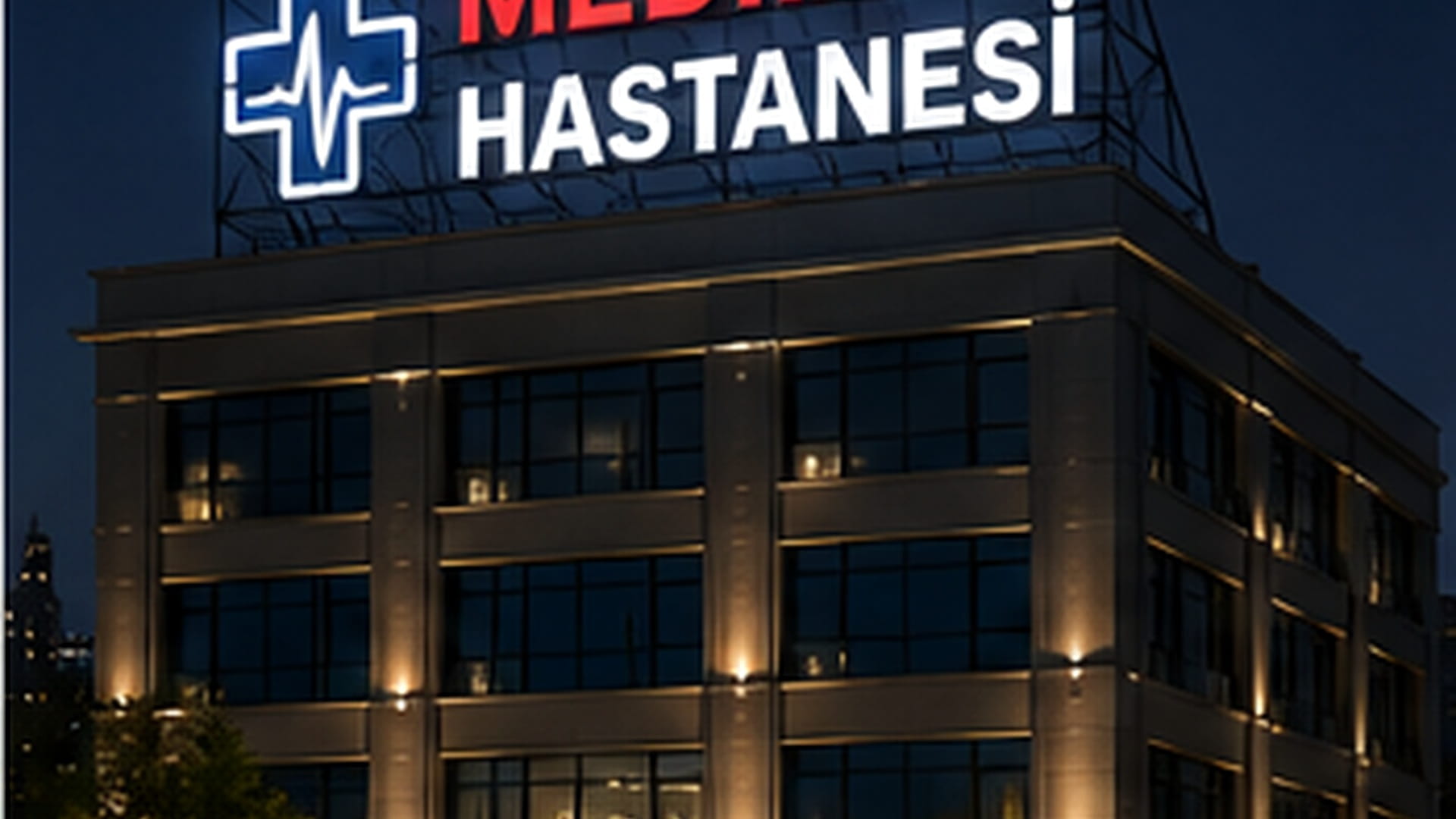 Hastane çatı tabelası