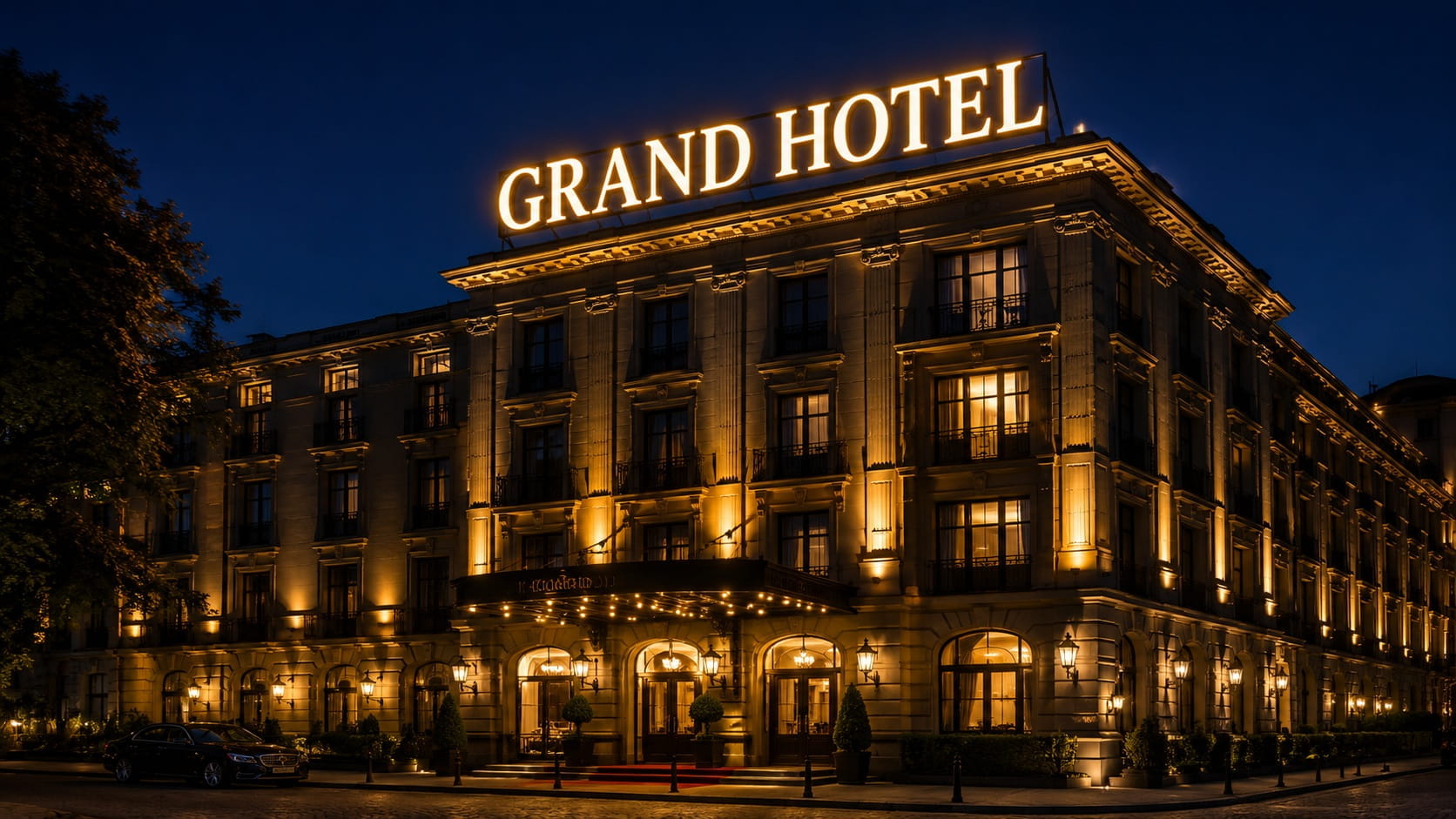 Otel çatı tabelası