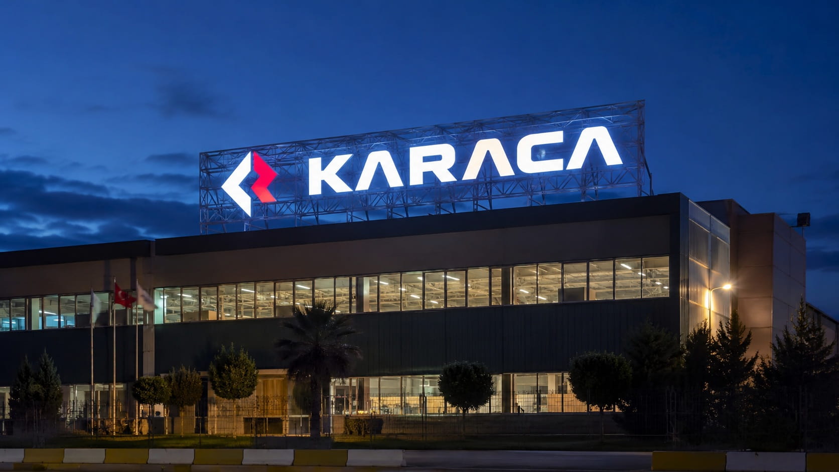 Fabrika çatı tabelası ışıklı kutu harf