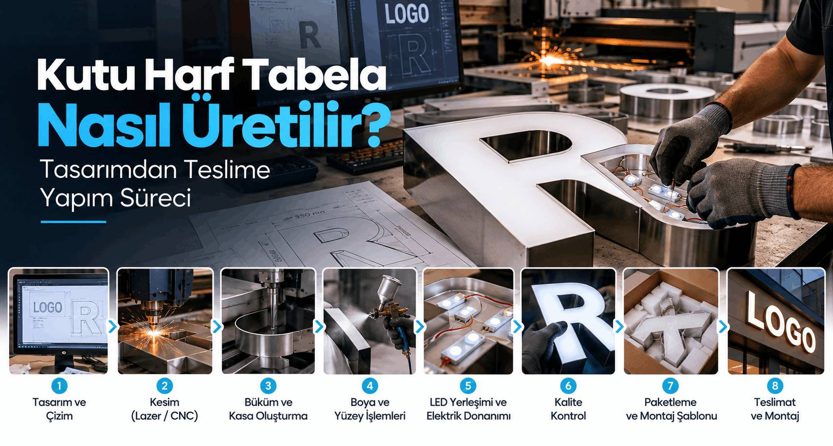 Kutu Harf Tabela Nasıl Üretilir? Tasarımdan Teslime Yapım Süreci